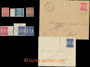 137852 - 1918 comp. of stamps and entires, SK1-2 + SK1-2a, both scout