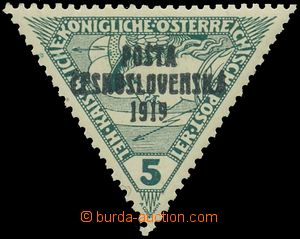 137866 -  Pof.56, Express stamp - triangle 5h green, exp. by Lesetick