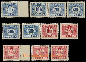 137869 - 1939 Alb.D1-12, Postage due stmp 5h - 20Ks, without watermar
