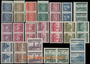 137961 - 1939 Pof.1-19, Overprint issue in pairs, complete, mint neve