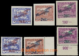 138358 -  Pof.L1-3, I. provisional air mail stmp., imperforated, wide