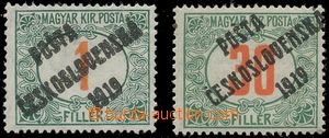 138570 -  Pof.131, Postage due stmp - red numerals 1f, overprint type