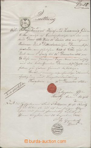 138725 - 1855 KINSKÁ Philippine (1811–1890), autograph on release,