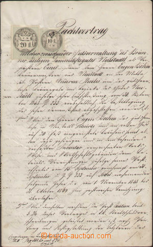 138727 - 1858 HABSBURSKÁ MONARCHIE  nájemní smlouva s vysokou fran
