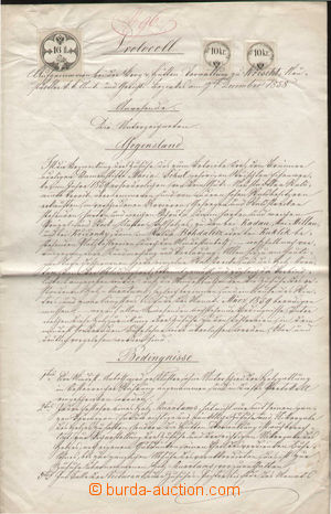 138735 - 1858 HABSBURG MONARCHY  fiscal document from 7.12.1858, in h