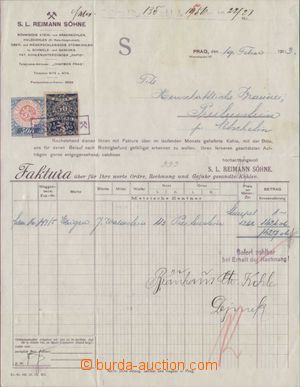 138743 - 1923 Maxa R5, invoice with imprinted stamp 50h and additiona