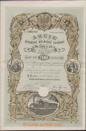 138744 - 1872 RAKOUSKO-UHERSKO akcie spolkové rolnické továrny na 