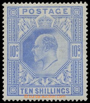 138784 - 1902 Mi.117A; SG.265, Edvard VII. 10Sh modrá, původní lep