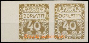 138830 - 1919 PLATE PROOF  Pofis. DL7, Postage due stmp 40h Ornament,