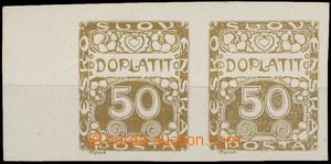 138832 - 1919 PLATE PROOF  Pofis. DL8, Postage due stmp 50h Ornament,