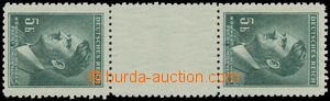 138989 - 1942 Pof.93Ms, Hitler 5 Koruna green, vertical 2-stamps gutt