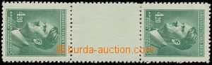 138991 - 1945 Pof.122Ms, Hitler 4,20 Koruna green, vertical 2-stamps 