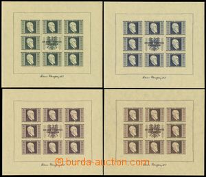 139000 - 1946 Mi.Klb.772-775B, aršíky Renner, kompletní tiskové l