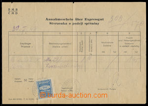 139011 - 1945 C.C. MAUTHAUSEN  certificate of express parcel to conce