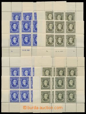 139017 - 1939 Alb.25A,27A, 27N, 28A, 28N, 29A, selection of Hlinka 5h