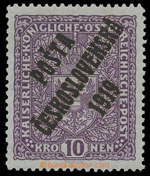 139049 -  Pof.51 I, Znak 10K světle fialová, úzká, II. typ přeti