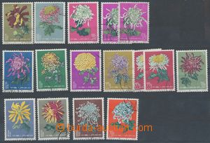 139056 - 1960-61 Mi.570, 572-573, 575-586, 588, Chrysanthemums, incom
