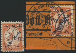 139065 - 1912 Mi.IV, IVF, Flugpost am Rhein and Main, overprint 1M on