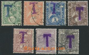 139070 - 1905 Mi.1-7, Doplatní, známky I. emise s ručním přetisk