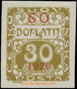 139165 -  PLATE PROOF  Pof.SO38ZT, Postage due stmp 30h brown-olive, 