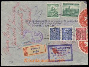 139222 - 1940 Reg and airmail letter from Prague to Istanbul, franked