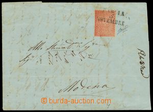 139249 - 1853 skládaný dopis do Modeny vyfr. zn. Mi.7, Znak 15C če