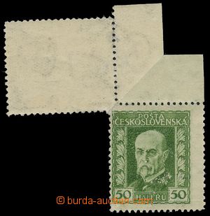 139265 - 1925 Pof.188A VV, Masaryk - neotypie 50h zelená, velká roh