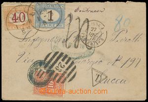 139271 - 1878 dopis do Itálie nedostatečně vyfr. zn. Mi.39, čísl