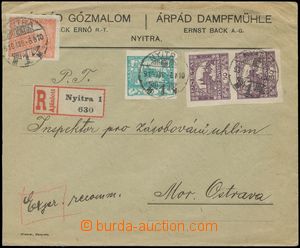 139283 - 1919 commercial Reg and express letter, franked with. Pof.7,