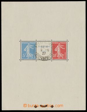 139291 - 1927 Mi.Bl.2, aršík Strassbourg, PR STRASSBOURG/ EXPOSITIO