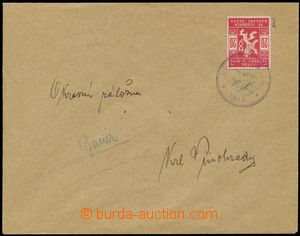 139292 - 1918 dopis vyfr. zn. Pof.SK2, 20h světle červená, razítk