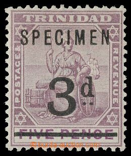 139297 - 1896 Mi.41; SG.119, Sedící Britannia 5P fialová, s přeti