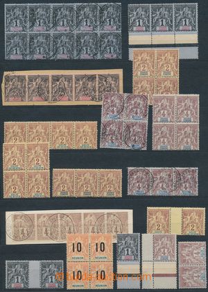 139306 - 1882-1902 FRENCH COLONIES  comp. 15 pcs of vícepásek and b