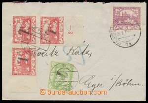 139314 - 1919 insufficiently franked letter to Cheb with Pof.2, CDS K