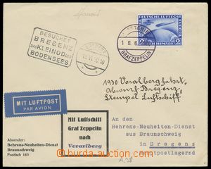 139323 - 1930 Vorarlbergfahrt, dopis přepravený LZ 127 vyfr. zn. Mi