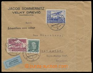 139328 - 1937 airmail letter to Brazil, sample without value (!), wit