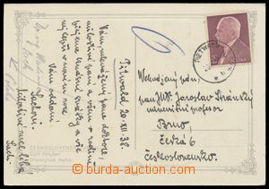 139397 - 1938 postcard to Brno franked with. Polish stamp. Mi.325, Mo