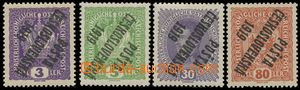 139414 -  Pof.33Pp, 34Pp, 41Pp, 45Pp, all stamp. with inverted opt, 3