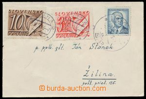 139421 - 1945 letter to Slovakia underpaid stamp. Pof.415, CDS LUČAT
