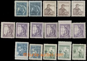 139425 - 1954 Pof.775-778, 780, Profession, selection of sought shade