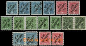 139475 -  selection of 18 pcs of stamp. Coat of arms 2 Koruna - 4 Kor