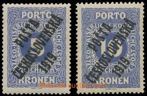 139495 -  Pof.81, 82, Postage due stmp - small numerals, value 5 Koru