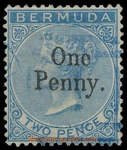 139530 - 1875 Mi.8; SG.15, Královna Viktorie 2P modrá s přetiskem 