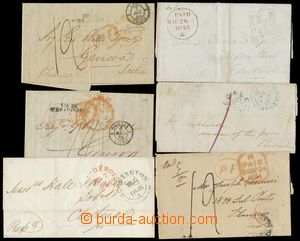 139550 - 1844-1850 comp. 6 pcs of letters; 4x cash franked letter, fr