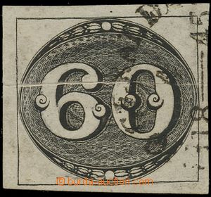 139633 - 1843 Mi.2, Číslice 60R, tzv. Volské oči, papírová slo