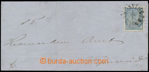 139647 - 1856 folded cover of letter with Mi.1, Coat of arms 4Sk blue