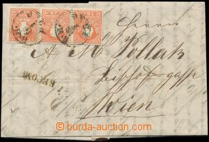 139676 - 1859 folded R letter, franked with. 5-tuple franking stamp. 