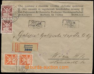 139681 - 1922 firemní R+Ex-dopis do Vídně, vyfr. zn. Pof.140ST, Ma