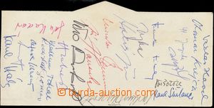 139691 - 1966 UMĚLCI  podpisový ozdobný lístek 3. autogramiády n