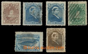 139783 - 1880-96 sestava 6ks zn., obsahuje Mi.31b, 33a, 33c, 34a, 36b